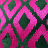 Colmore - Sierkussen Fuchsia Groen Fluweel Geweven Glanskatoen 50x50cm