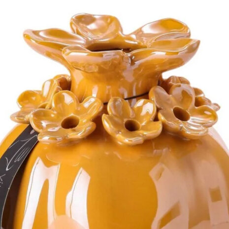 Melting Pot - Vaasje Patricia Oker Porselein in 2 maten Melting Pot - Vaasje Patricia Oker Porselein in 2 maten