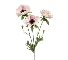 Melting Pot - Kunstbloem Anemoon Roze/Creme 3 Bloemen op steel 75cm Melting Pot - Kunstbloem Anemoon Roze/Creme 3 Bloemen op steel 75cm