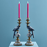 Werns - Kandelaar Papegaai Blauw 9x28cm in 2 vormen Werns - Kandelaar Papegaai Blauw 9x28cm in 2 vormen