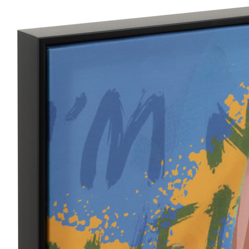 Melting Pot - Schilderij Graffiti Vrouw met Lolly Canvas 100x100cm ingelijst Melting Pot - Schilderij Graffiti Vrouw met Lolly Canvas 100x100cm ingelijst