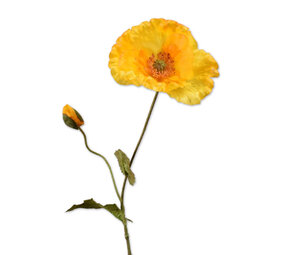 Melting Pot - Kunstbloem Klaproos Poppy Spray Geel 67cm Melting Pot - Kunstbloem Klaproos Poppy Spray Geel 67cm