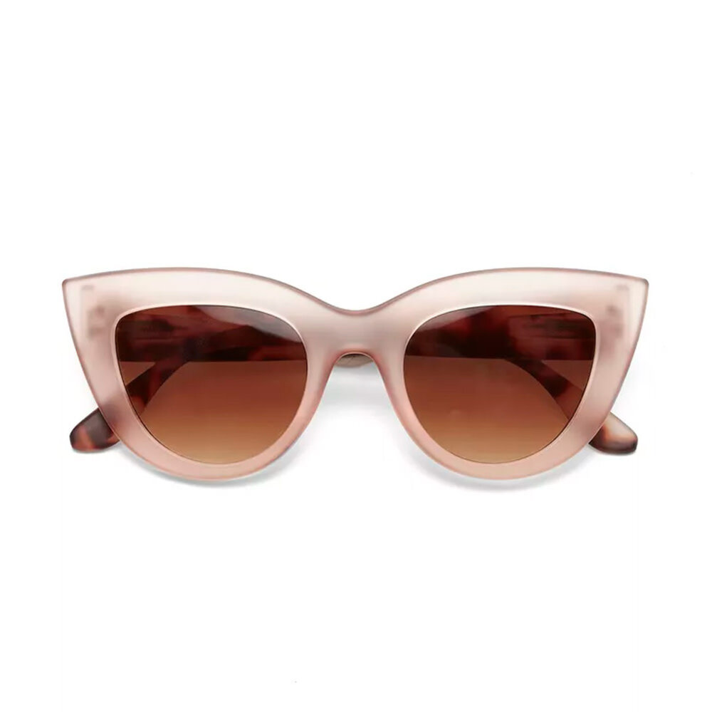 Okkia - Zonnebril CLAUDIA Big Cat-Eye Pink Havana OK013-PH