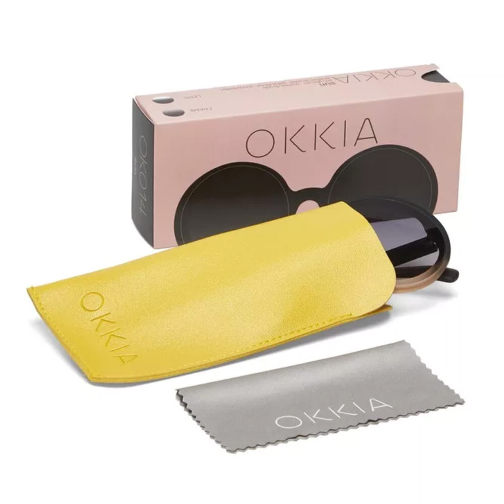 Okkia - Zonnebril MONICA Round Black Pink OK014-BP Okkia - Zonnebril MONICA Round Black Pink OK014-BP