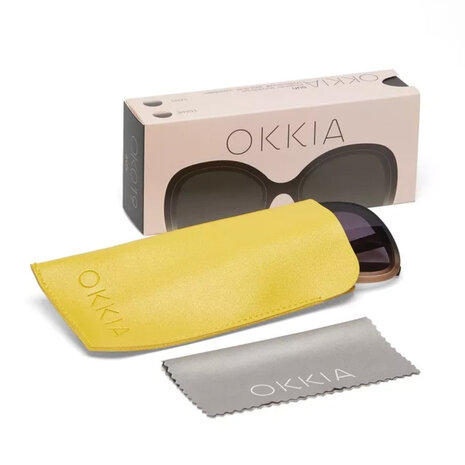 Okkia - Zonnebril ANNA Butterfly Black Pink met Donkere Gradient Lenzen en Veerpoten OK019-BP Okkia - Zonnebril ANNA Butterfly Black Pink met Donkere Gradient Lenzen en Veerpoten OK019-BP