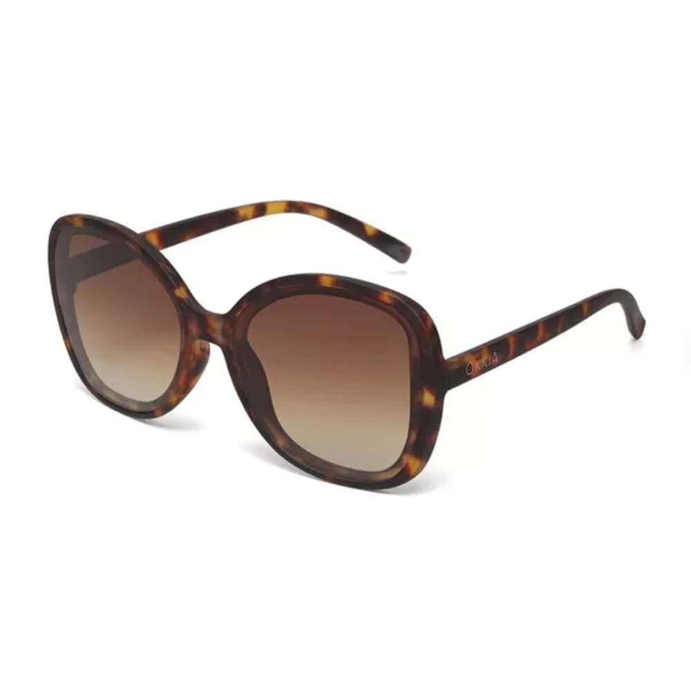 Okkia - Zonnebril ANNA Butterfly Classic Havana met Bruine Gradient Lenzen en Veerpoten OK019-CH Okkia - Zonnebril ANNA Butterfly Classic Havana met Bruine Gradient Lenzen en Veerpoten OK019-CH