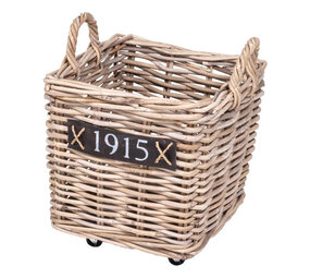 Melting Pot - Opbergmand Rotan op Wielen 50x50x50cm Melting Pot - Opbergmand Rotan op Wielen 50x50x50cm