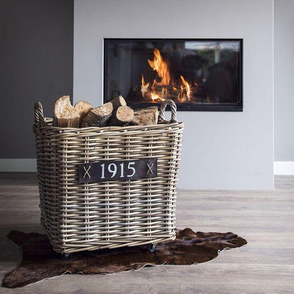 Melting Pot - Opbergmand Rotan op Wielen 50x50x50cm Melting Pot - Opbergmand Rotan op Wielen 50x50x50cm