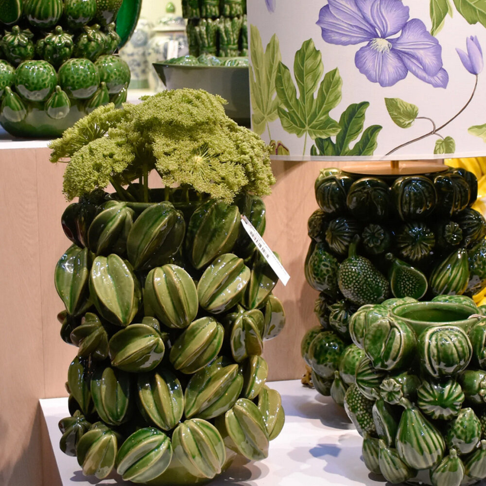 Melting Pot - Vaas Sterfruit Carambola Groen Keramiek 28x36cm Melting Pot - Vaas Sterfruit Carambola Groen Keramiek 28x36cm