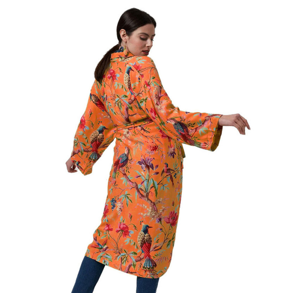 Imbarro - Kimono Royal Paradise Mandarine Viscose one-size