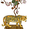 Werns - Kandelaar Tijger met Papegaaien Multicolor – Polyresin & Metaal 24x11x42cm 3-houders Werns - Kandelaar Tijger met Papegaaien Multicolor – Polyresin & Metaal 24x11x42cm 3-houders