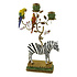 Kandelaar Zebra en Papegaaien Multicolor Metaal 27x45cm 2-houders Kandelaar Zebra en Papegaaien Multicolor Metaal 27x45cm 2-houders