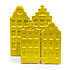 Vaasjes Grachtenhuis Geel set/2 in 3 maten Vaasjes Grachtenhuis Geel set/2 in 3 maten
