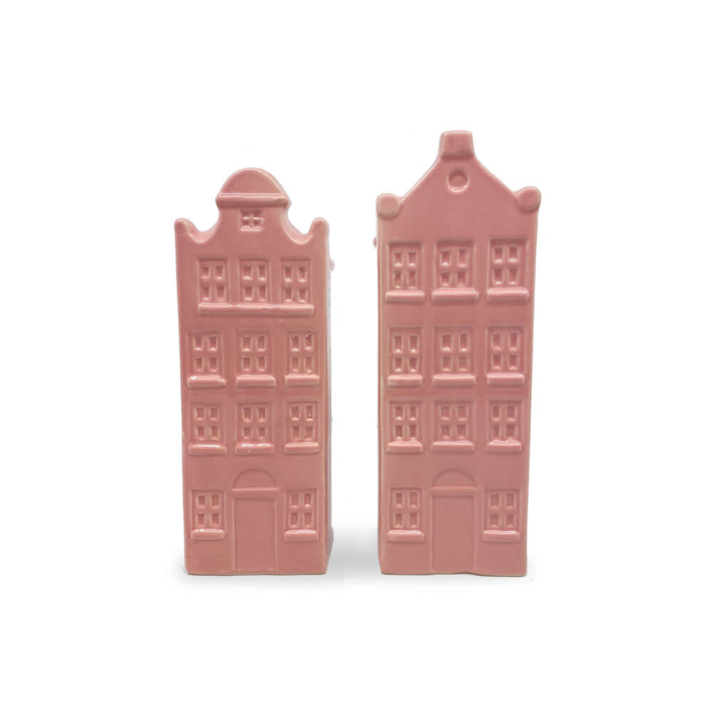 Melting Pot - Vaasjes Grachtenhuis Roze Set/2 in 3 Melting Pot - Vaasjes Grachtenhuis Roze Set/2 in 3