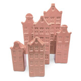Melting Pot - Vaasjes Grachtenhuis Roze Set/2 in 3 maten Melting Pot - Vaasjes Grachtenhuis Roze Set/2 in 3 maten