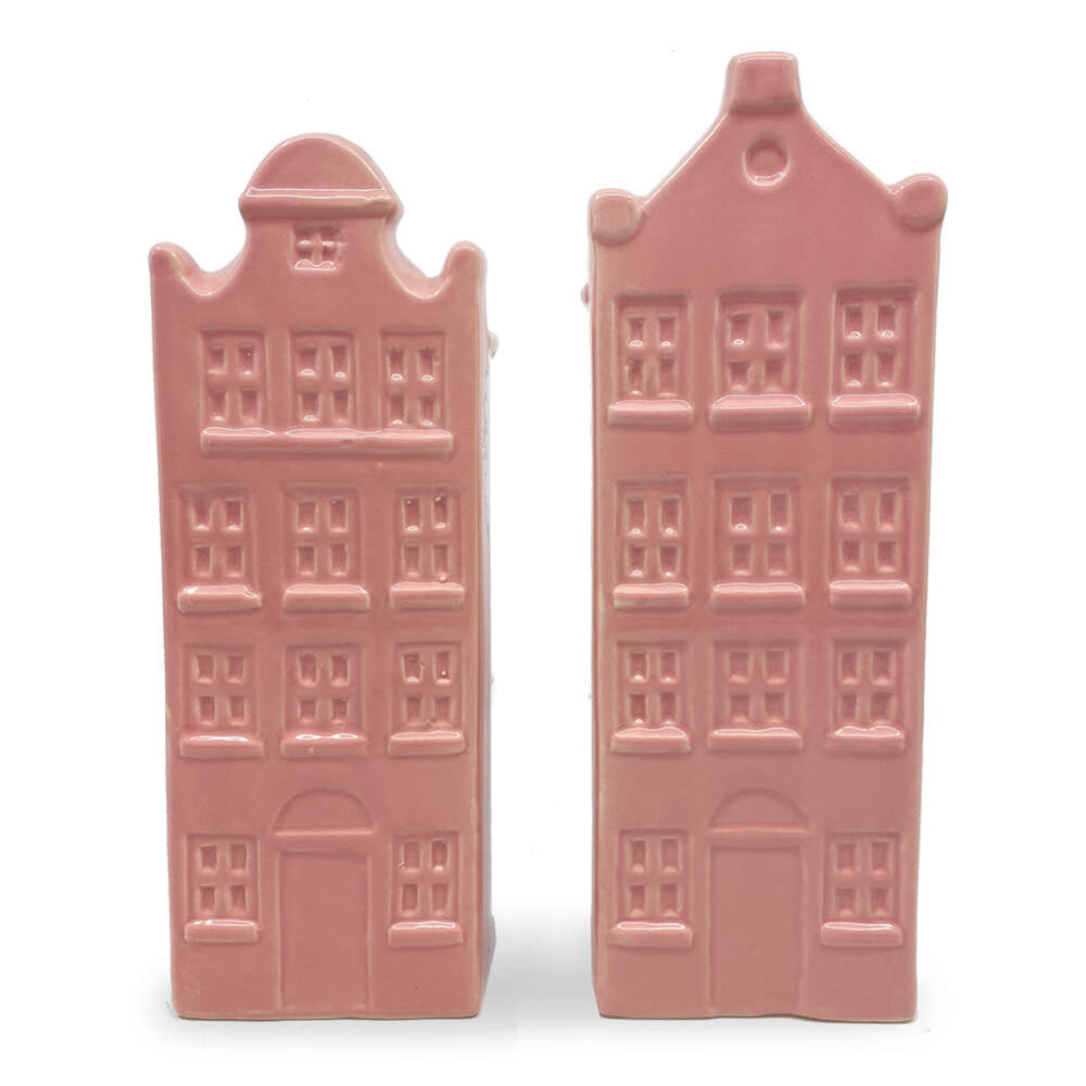 Melting Pot - Vaasjes Grachtenhuis Roze Set/2 in 3 Melting Pot - Vaasjes Grachtenhuis Roze Set/2 in 3