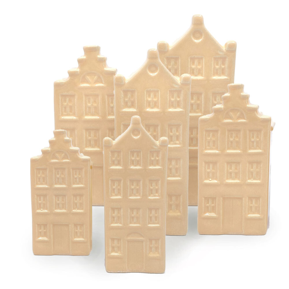 Melting Pot - Vaasjes Grachtenhuis Peach Set/2 in 3 maten Melting Pot - Vaasjes Grachtenhuis Peach Set/2 in 3 maten