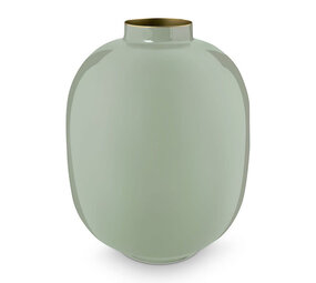 Pip Studio - Vaas Licht Groen Metaal H32cm Pip Studio - Vaas Licht Groen Metaal H32cm