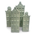 Vaasjes Grachtenhuis Grijs Groen Set/2 in 3 maten Vaasjes Grachtenhuis Grijs Groen Set/2 in 3 maten