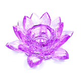Melting Pot - Waxinehouder Lotusbloem Lila Kristalglas 8x15cm Melting Pot - Waxinehouder Lotusbloem Lila Kristalglas 8x15cm
