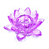 Waxinehouder Lotusbloem Lila Kristalglas 8x15cm