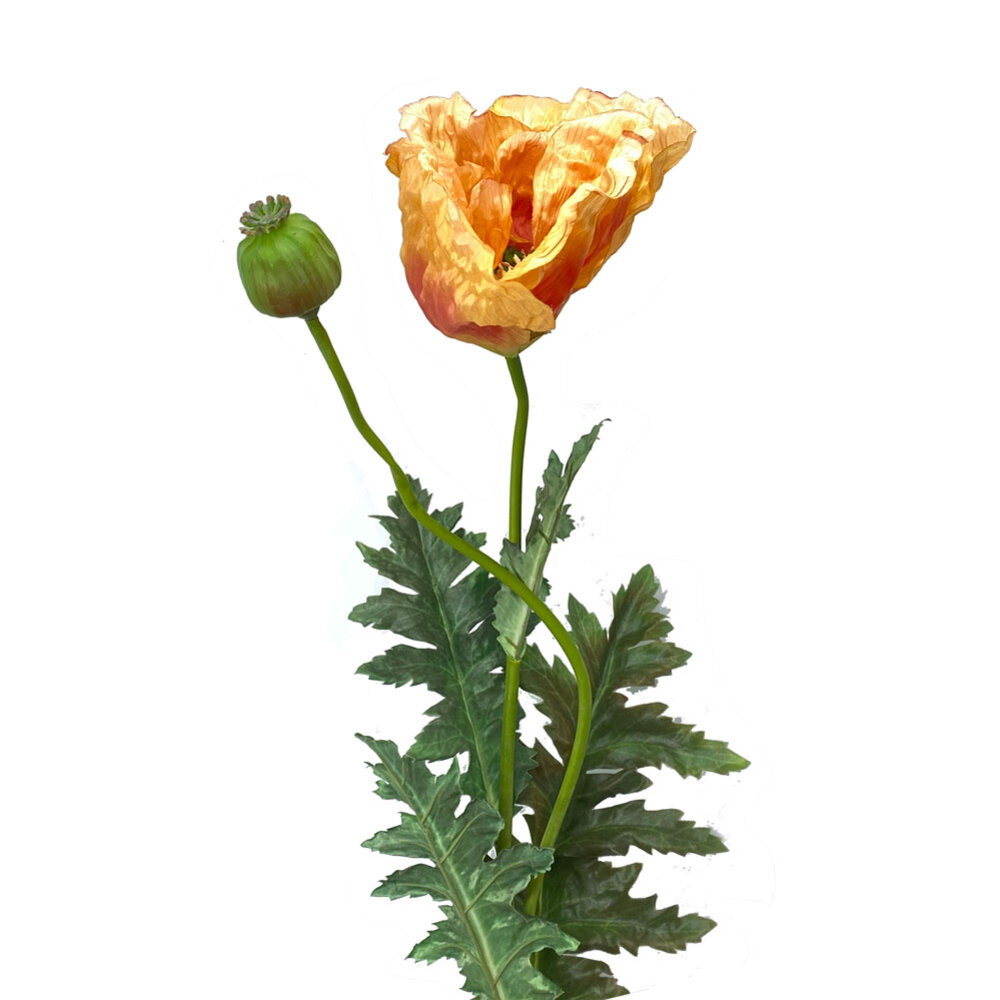 Melting Pot - Kunstbloem Poppy Spray (Klaproos) Oranje 102cm Melting Pot - Kunstbloem Poppy Spray (Klaproos) Oranje 102cm