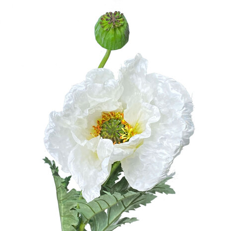Melting Pot - Kunstbloem Poppy Spray (Klaproos) Cream 102cm