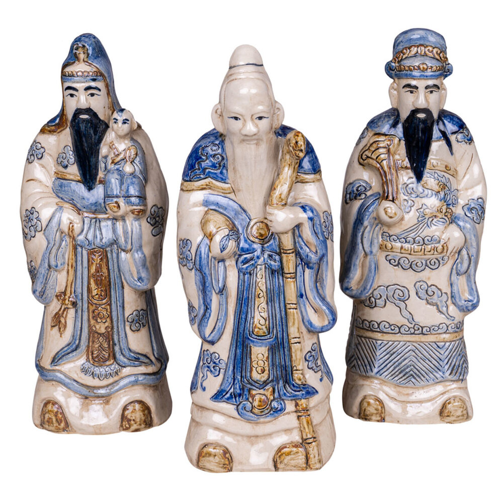 Melting Pot - Beelden Chinese Goden Feng Shui Aardewerk 15x39cm Melting Pot - Beelden Chinese Goden Feng Shui Aardewerk 15x39cm