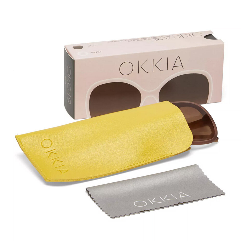 Okkia - Zonnebril ANNA Butterfly Pink Havana met Bruine Gradient Lenzen en Veerpoten OK019-PH Okkia - Zonnebril ANNA Butterfly Pink Havana met Bruine Gradient Lenzen en Veerpoten OK019-PH