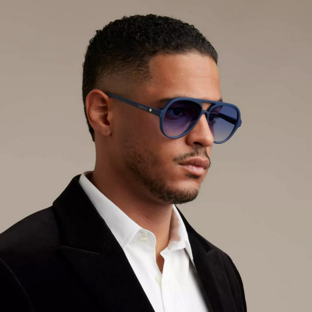 Okkia - Zonnebril ALESSIO Aviator Blue OK021MN-BL