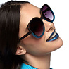 Okkia - Zonnebril ANNA Butterfly Havana Blue met Donkere Gradient Lenzen en Veerpoten OK019-HB Okkia - Zonnebril ANNA Butterfly Havana Blue met Donkere Gradient Lenzen en Veerpoten OK019-HB