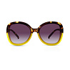 Okkia - Zonnebril ANNA Butterfly Havana Yellow met Donkere Gradient Lenzen en Veerpoten OK019-HY