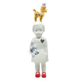 Lammers en Lammers - Pupke Wit Poedel Goud 26cm