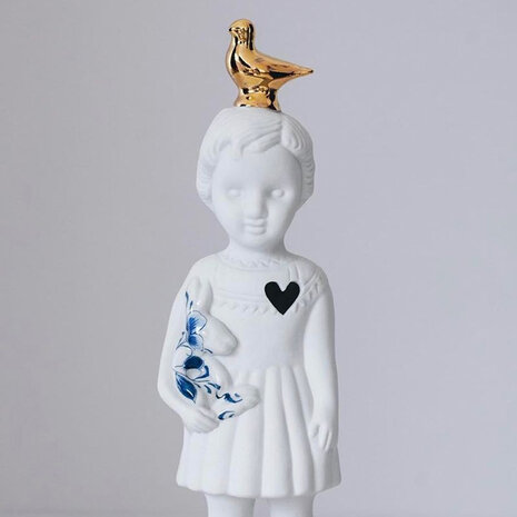 Lammers en Lammers - Pupke Wit met Duif Goud 23cm
