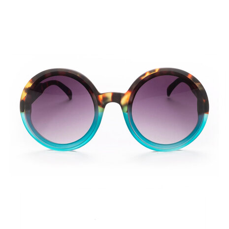 Okkia - Zonnebril MONICA Round Havana Blue OK014-HB Okkia - Zonnebril MONICA Round Havana Blue OK014-HB