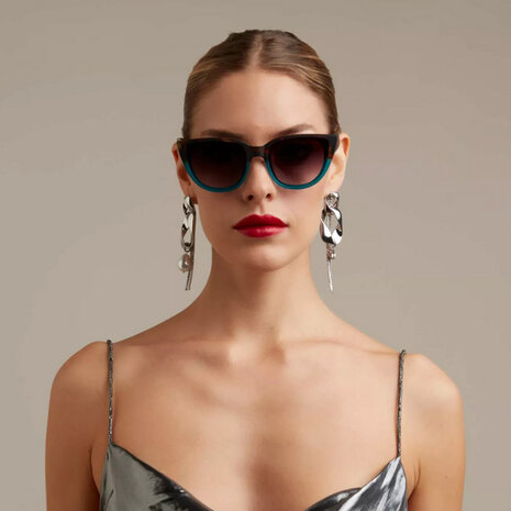 Okkia - Zonnebril SILVIA Cat-Eye Havana Blue OK020-HB Okkia - Zonnebril SILVIA Cat-Eye Havana Blue OK020-HB