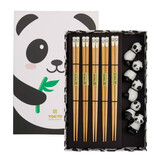 Tokyo Design Studio - Eetstokjes Panda Beer met Opleggers set van 5 in cadeau doos