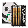 Tokyo Design Studio - Eetstokjes Panda Beer met Opleggers set van 5 in cadeau doos