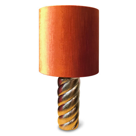 Colmore - Lampenkap Oranje Glans Velours 30x30cm Colmore - Lampenkap Oranje Glans Velours 30x30cm