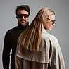 Okkia - Zonnebril ALESSIO Aviator Black met Donkere Gradient Lenzen en Veerpoten OK021-BK Okkia - Zonnebril ALESSIO Aviator Black met Donkere Gradient Lenzen en Veerpoten OK021-BK