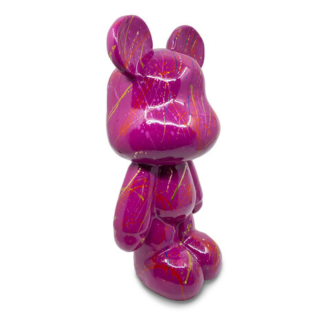 Melting Pot - Beeld Design Teddy Beer Fuchsia Splash Multi 26x47cm Melting Pot - Beeld Design Teddy Beer Fuchsia Splash Multi 26x47cm