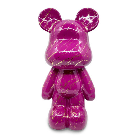 Melting Pot - Beeld Design Beer Fuchsia Splash Goud 26x47cm