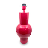 Colmore - Tafel Lamp Voet Fuchsia Emaille Metaal 20x47cm Colmore - Tafel Lamp Voet Fuchsia Emaille Metaal 20x47cm