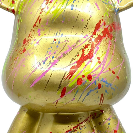 Melting Pot - Beeld Design Beer Goud Splash Rood 26x47cm Melting Pot - Beeld Design Beer Goud Splash Rood 26x47cm