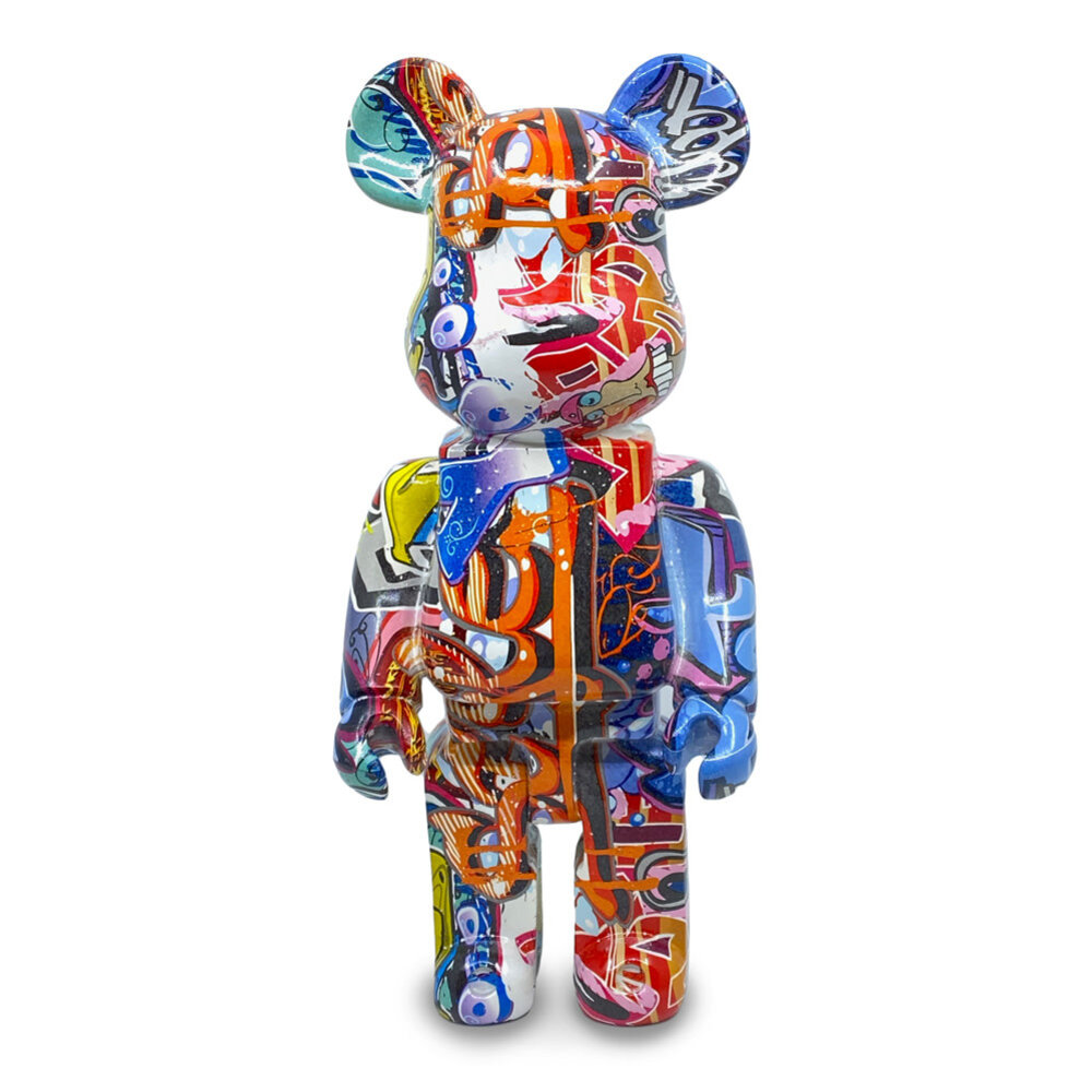 Melting Pot - Beeld Design Teddy Beer Graffiti Multicolor 15x35cm