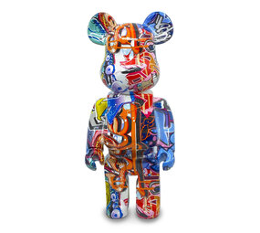 Melting Pot - Beeld Design Teddy Beer Graffiti Multicolor 15x35cm