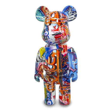 Melting Pot - Beeld Design Teddy Beer Graffiti Multicolor 15x35cm