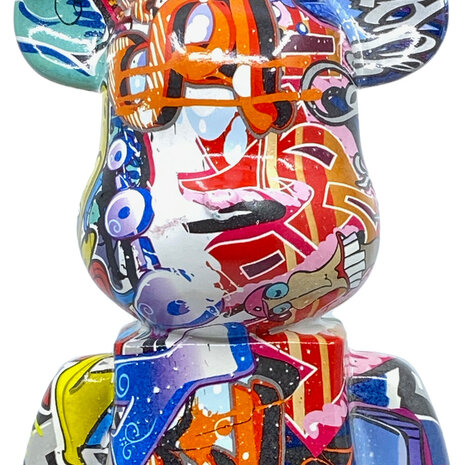 Melting Pot - Beeld Design Teddy Beer Graffiti Multicolor 15x35cm