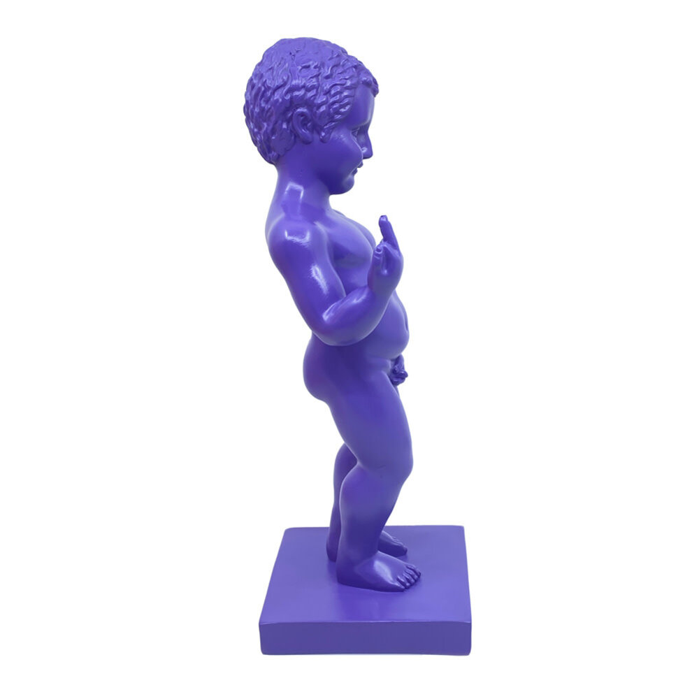 Melting Pot - Beeldje Manneken Pis Fuck You Paars 30cm Melting Pot - Beeldje Manneken Pis Fuck You Paars 30cm