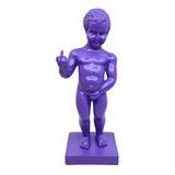Melting Pot - Beeldje Manneken Pis Fuck You Paars 30cm
